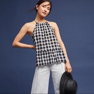 Anthropologie Cloth & Stone Gingham Peplum…